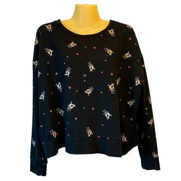 Earl Crewneck Sweatshirt Champagne Glasses Hearts Celebration Fun Holiday Large - Picture 10 of 10